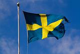Torn swedish flag