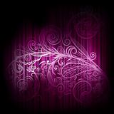 vector background with abstract floral element and stripes