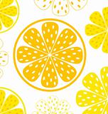 Lemon slices pattern or background - yellow & white