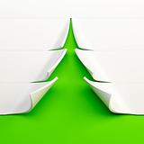 3d symbolic New Year's fir tree