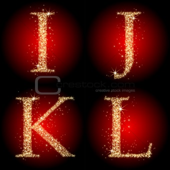 letters stars red