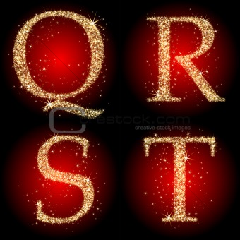 letters stars red