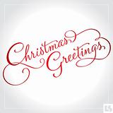 christmas greetings hand lettering (vector)