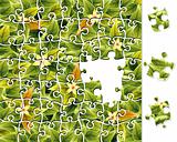 Jigsaw Puzzle Flower Pattern