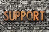 support in letterpress type