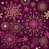 Christmas purple seamless pattern