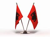 Miniature Flag of Albania (Isolated)
