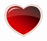 vector red valentine heart