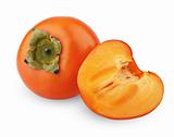 Ripe persimmon with cut