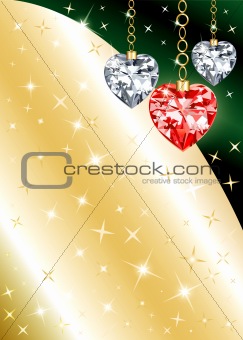 Diamond Ornament Heart Background