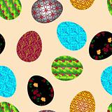Seamless wallpaper   with easter eggs