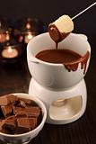 Dipping into chocolate fondue