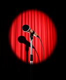 Curtains with microphone