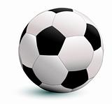 3d goal text with soccer ball