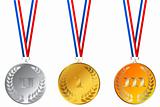 Set of champions medals