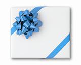 Blue star and Oblique line ribbon on box