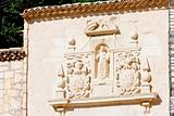 close up of church in Cuenca, Castile-La Mancha, Spain