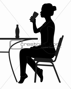  girl drinking