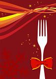 Christmas cutlery background