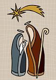 Christian nativity illustration