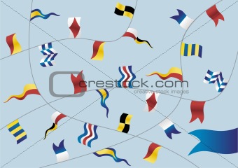 Set of nautical flags.