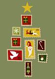 Christmas tree stamp.
