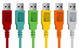 Colorful USB wires set