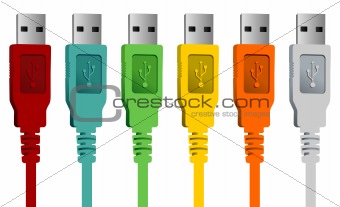 Colorful USB wires set