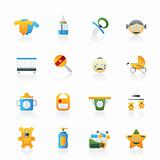 Baby, children and toys icons