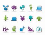 Different Plants and gardening Icons