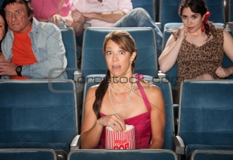 Horrified People At Theater