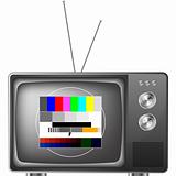 retro television with test image