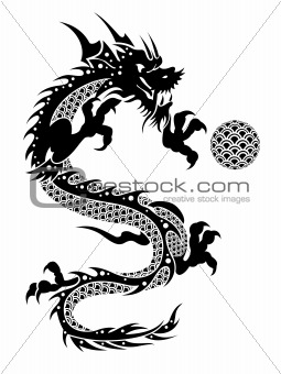 2012 Flying Chinese Dragon with Ball Clipart