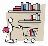 funny guy buying books online