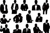 vector sillhouettes collection of businessmen