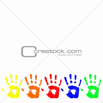 vector color hand