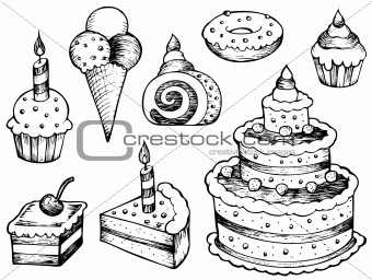 Cakes drawings collection