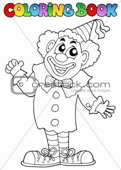 Coloring book with happy clown 7