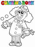 Coloring book with happy clown 8