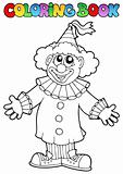 Coloring book with happy clown 9