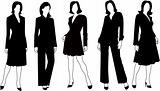 vector sillhouettes collection of woman