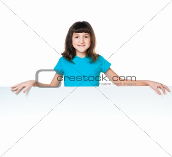 child behind a board