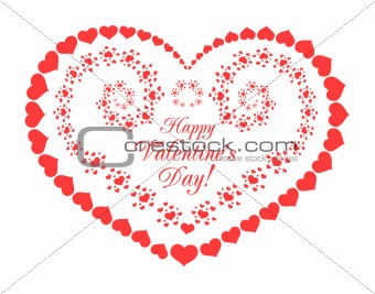 Valentine's day vector background with hearts