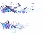 Floral background with  blue flowers