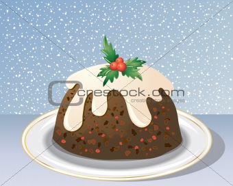 decorative christmas pudding