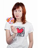 Red-haired Girl With A Lollipop