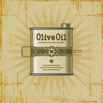 Retro Olive Oil Can