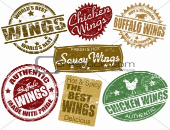 Set of wings stamp