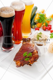 original German BBQ pork  knuckle