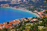Adriatic Town of Baska aerial panorama